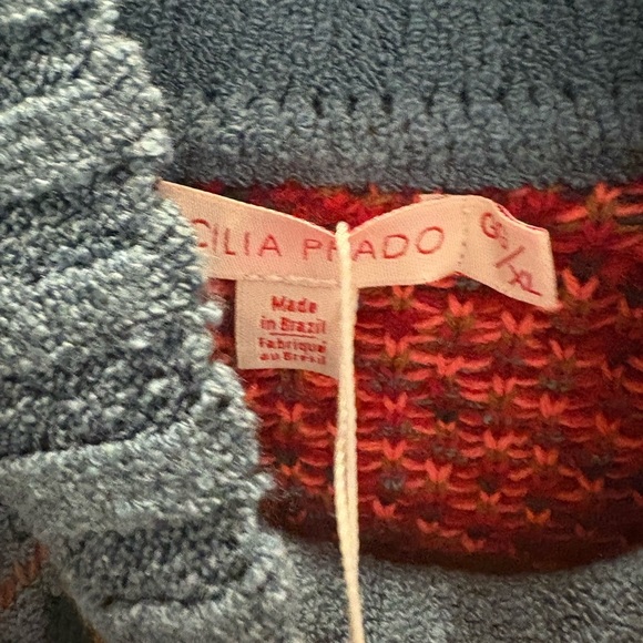 Anthropologie CECILIA PRADO Blossom Mock Neck Sweater In Blue XL NWT - Picture 7 of 8